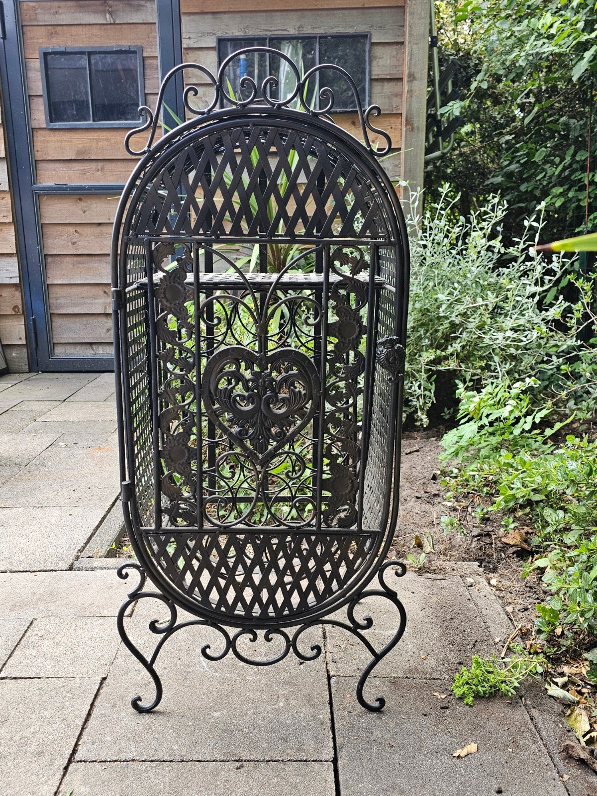 Decoratief Wijnrek Metaal - Vintage Stijl, Gebruikt, 5 tot 15 flessen, Ophalen of Verzenden, 75 – 100