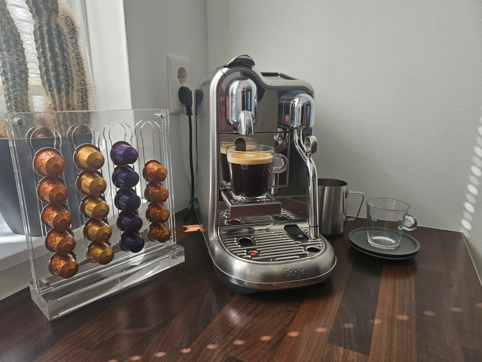 Sage Nespresso Creatista Pro RVS SNE900 - Topstaat!, Koffiepads en cups, 10 kopjes of meer, Koffiemachine, Ophalen of Verzenden