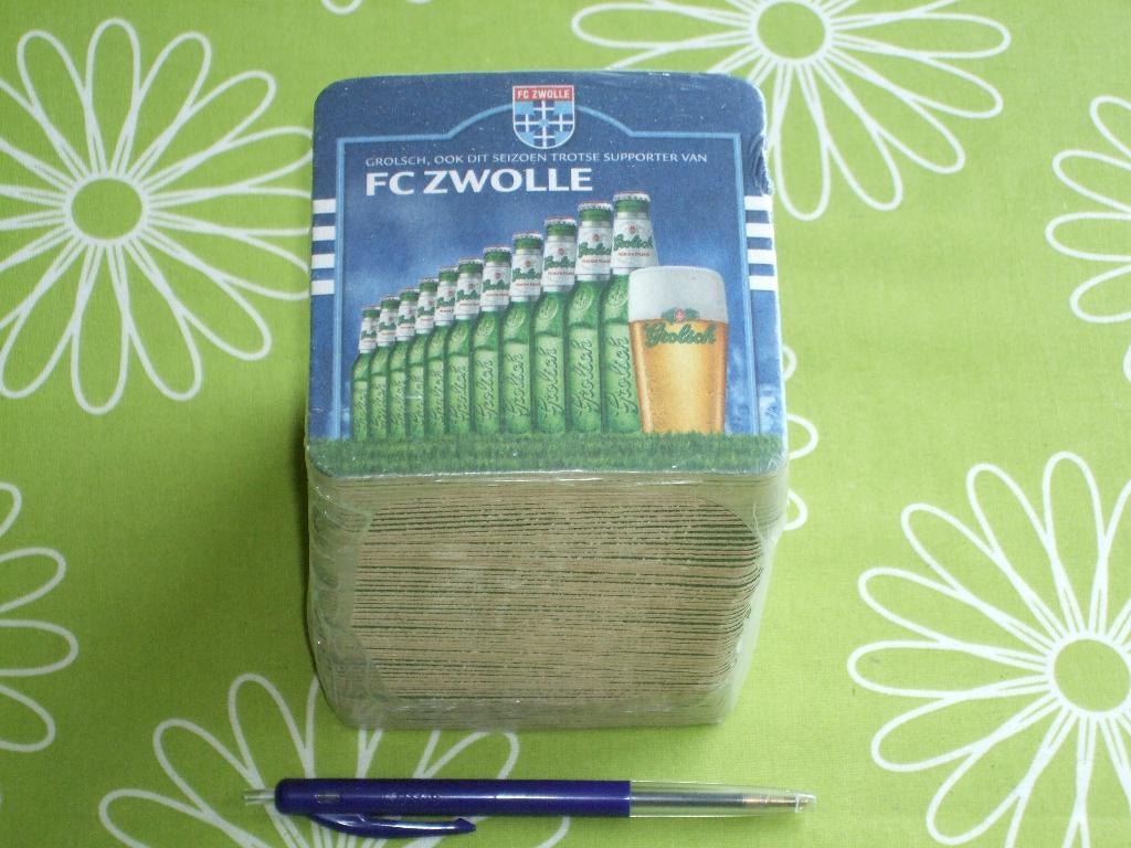 Bierviltjes FC Zwolle competitieschema 2007 - 2008 - Grolsch, Ophalen of Verzenden, Nieuw, Overige binnenlandse clubs, Overige typen