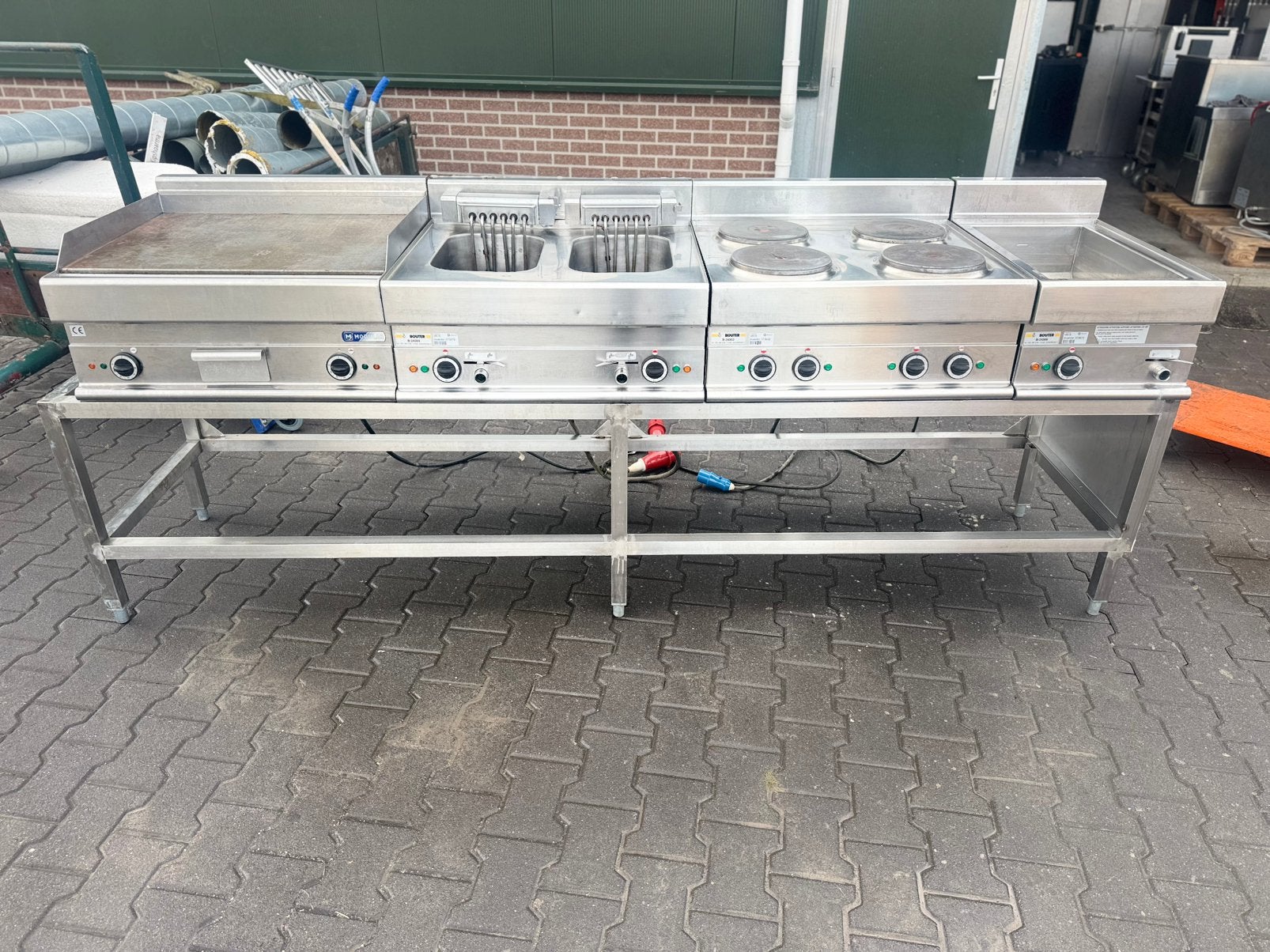 Complete Moduler Horeca Kooklijn op Krachtstroom, Ophalen of Verzenden, Gebruikt, Fornuis, Frituur en Grillen