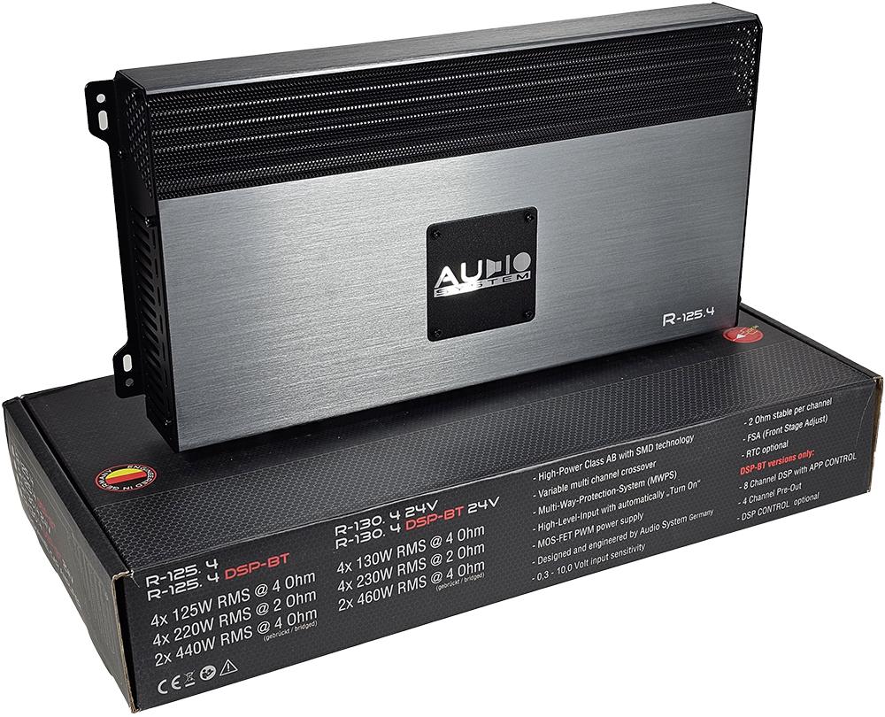 Audio System R-125.4 4 kanaals versterker 4 x 220WRMS