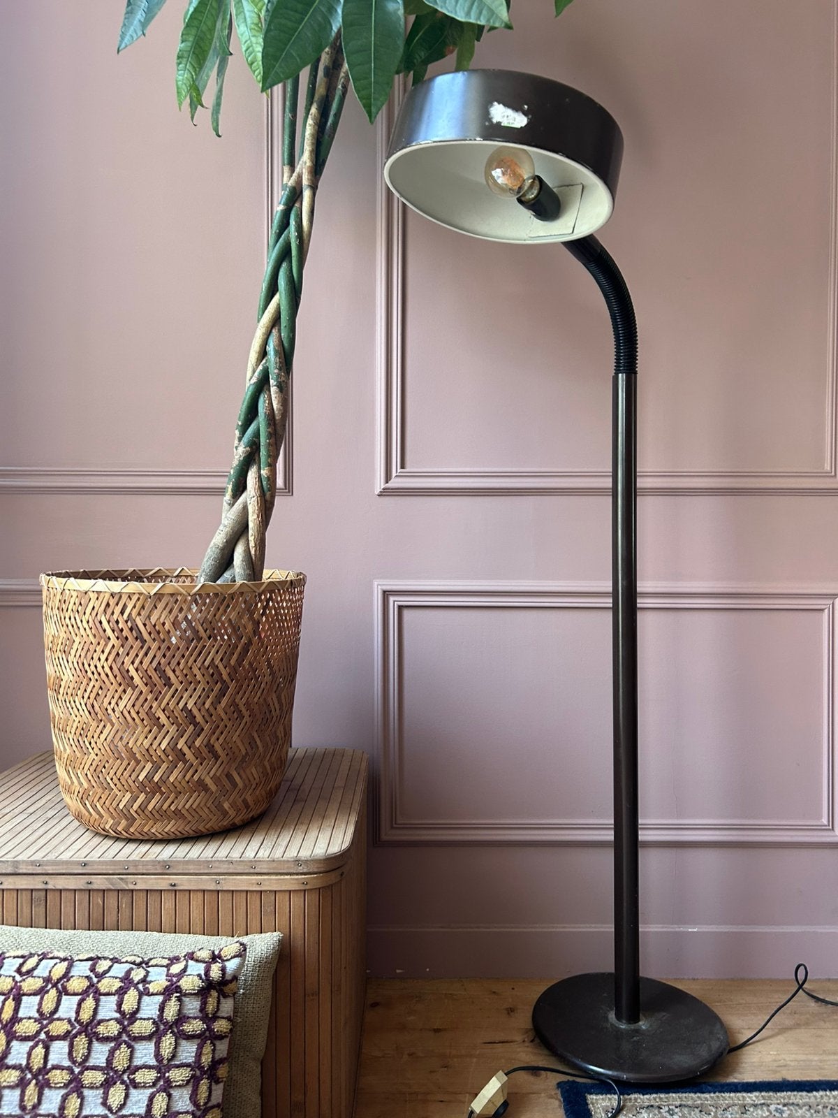 Vintage Hala Zeist vloerlamp jaren 70 design leeslamp, Ophalen, Zo goed als nieuw, 150 tot 200 cm