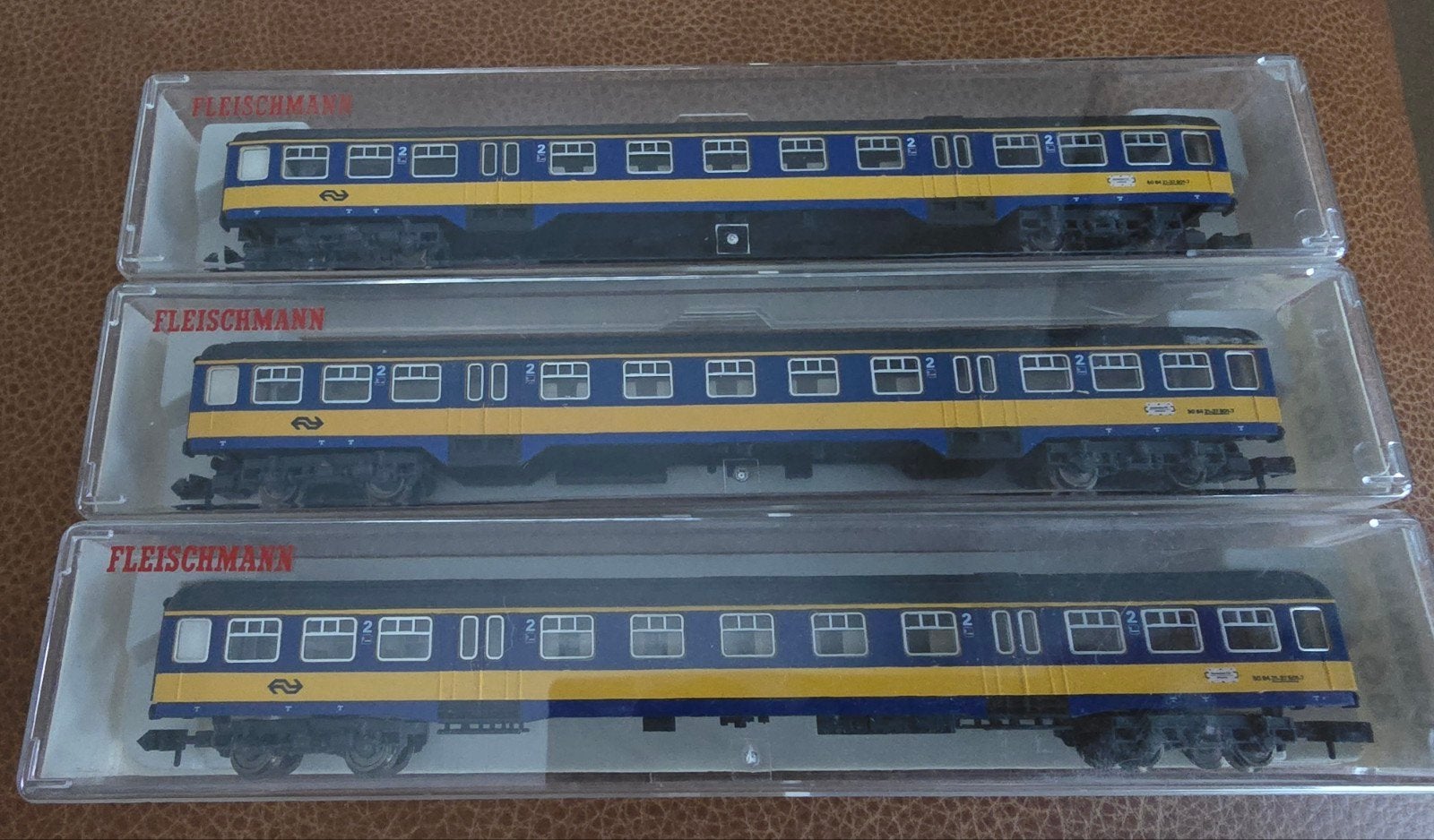 Fleischmann 8656 NS rijtuigen spoor N (3 stuks), Gebruikt, Gelijkstroom, Fleischmann, Wagon
