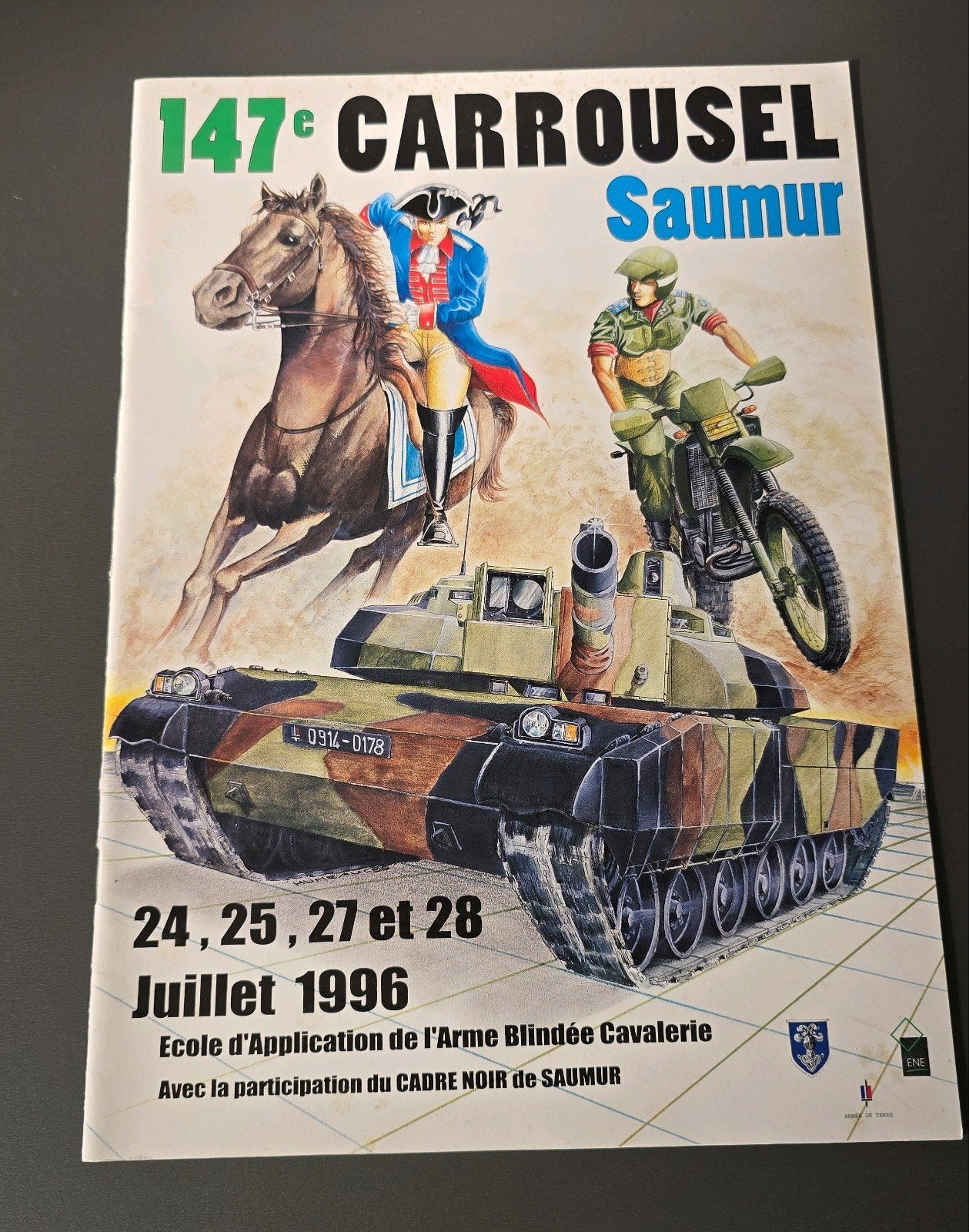 147e Carrousel Saumur vintage programma boekje 1996, Ophalen of Verzenden, Landmacht, Overige gebieden, Boek of Tijdschrift