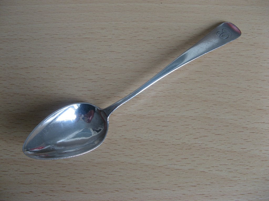 Antiek Nikkelzilveren lepeltje. Museum stuk !!, Antiek en Kunst, Antiek | Bestek, Ophalen of Verzenden