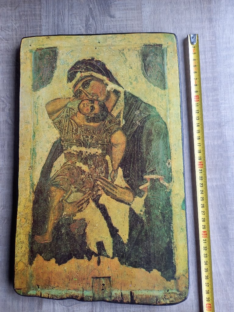 Houten Orthodox Icoon Panagia Pelagonitissa (Moeder van God), Ophalen of Verzenden