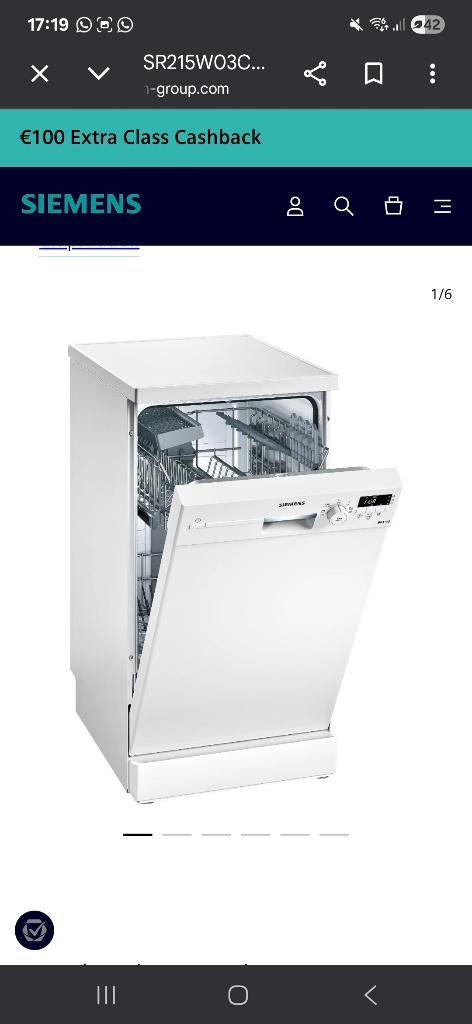 Vaatwasmachine, Ophalen, Minder dan 85 cm, Energieklasse A of zuiniger, Zo goed als nieuw