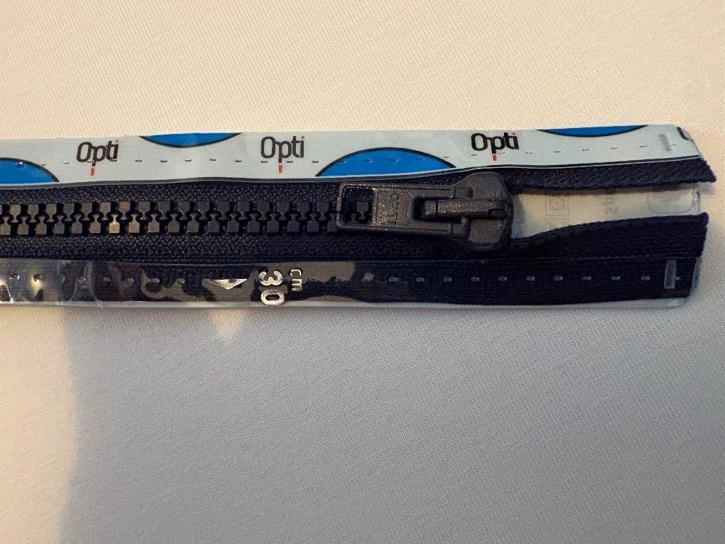 Nieuwe Opti rits 30 cm deelbaar donkerblauw, Ophalen of Verzenden, Nieuw, Rits of Sluiting