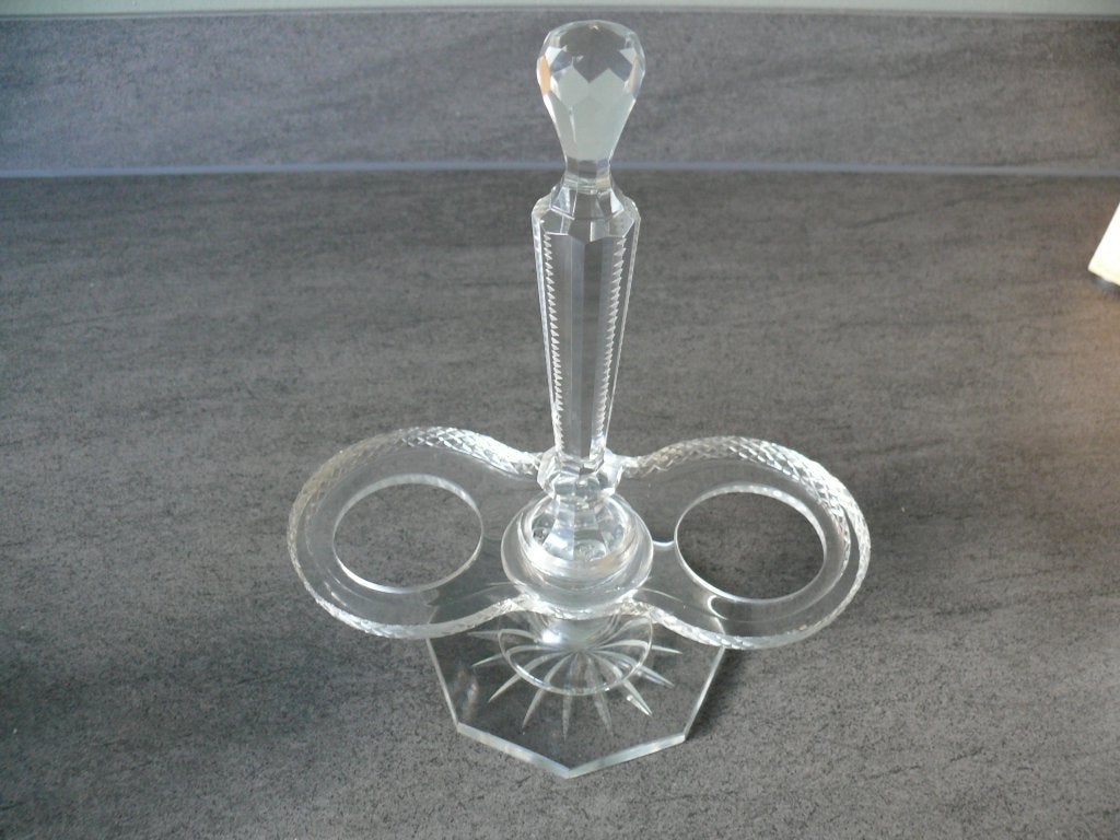 zuurstel. antiek , kristal, 2 delig, Antiek en Kunst, Ophalen of Verzenden