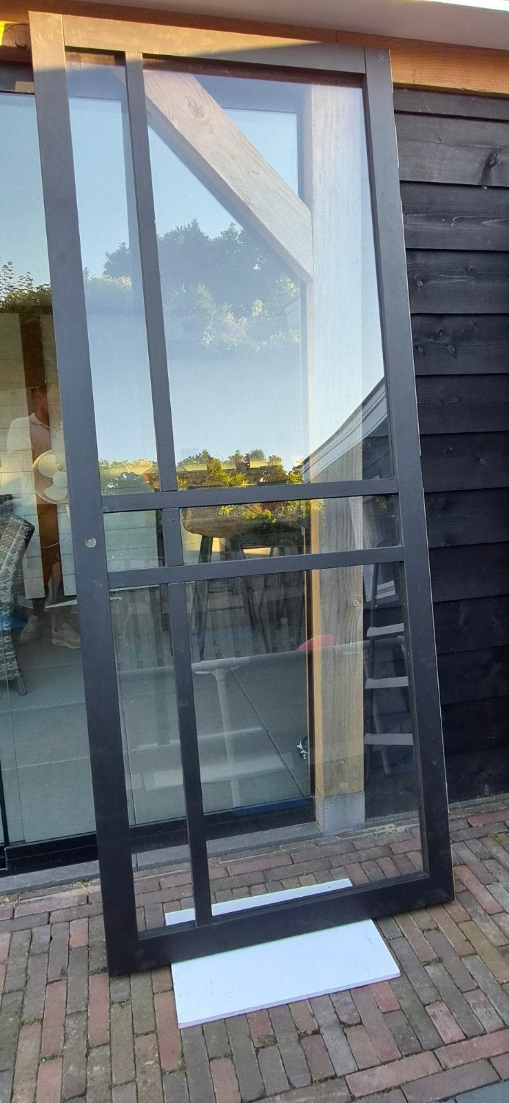 glas deur, Ophalen of Verzenden, Zo goed als nieuw, Glasplaat, 160 cm of meer