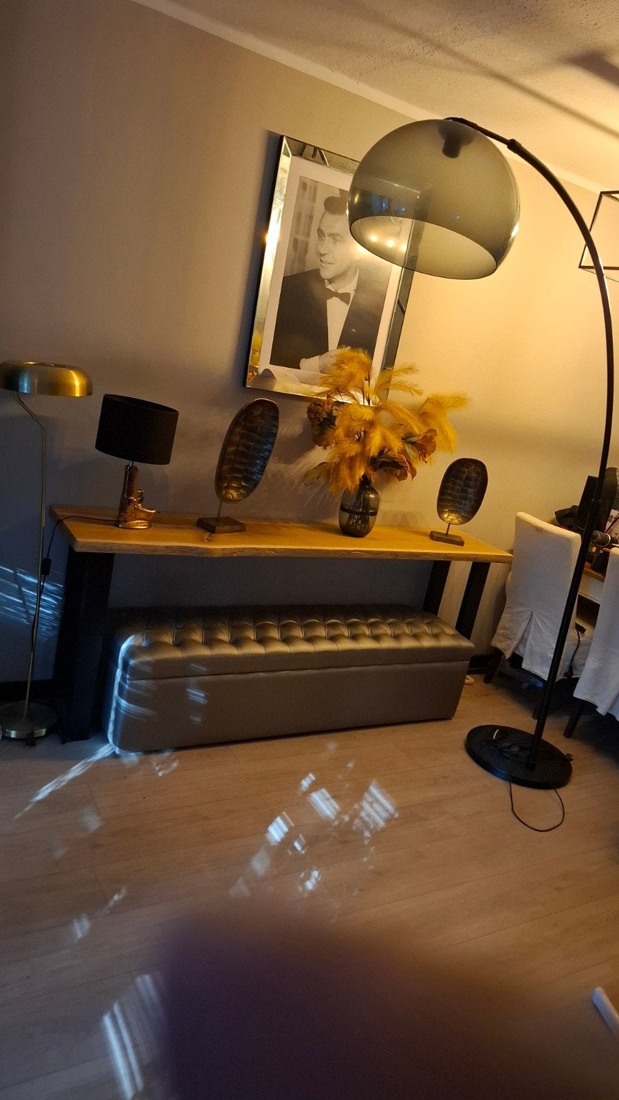 Complete side tablet met onder mooie deken kist ook alle lam, Ophalen of Verzenden, Zo goed als nieuw, 25 tot 50 cm, Rechthoekig