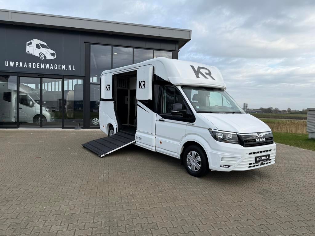 MAN KRISMAR Paardenwagen automaat >>dubbele cabine<<, Ophalen, Zo goed als nieuw, Aluminium, Overige typen
