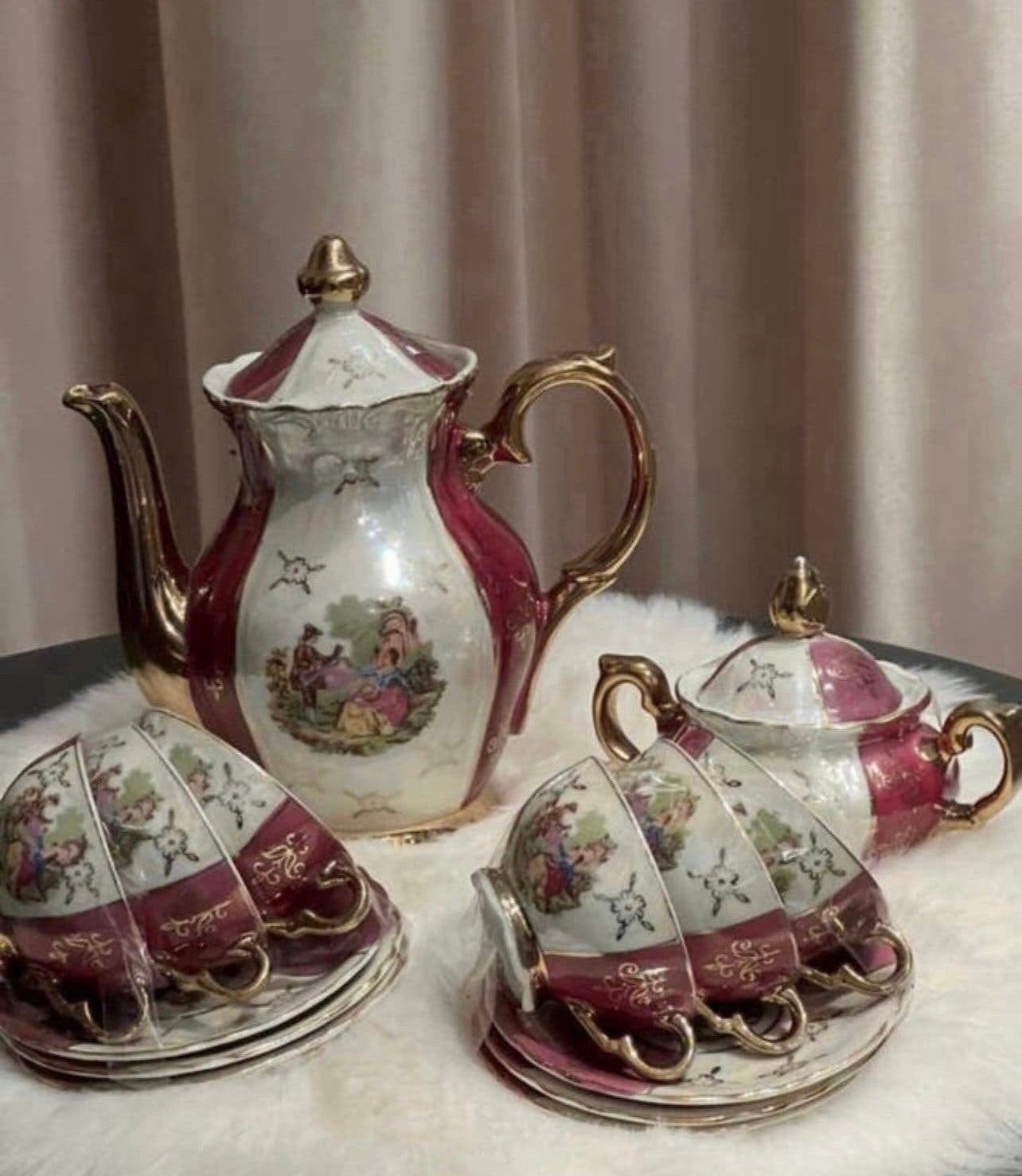 Antiek Barok servies, Ophalen of Verzenden