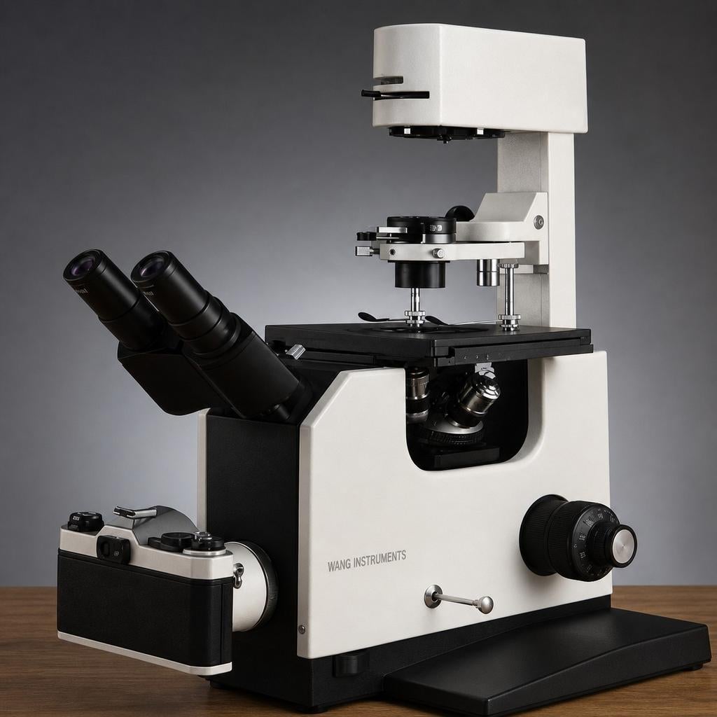 Microscoop omgekeerde inverted microscope wang 7002 lab labo, Ophalen of Verzenden, Minder dan 400x