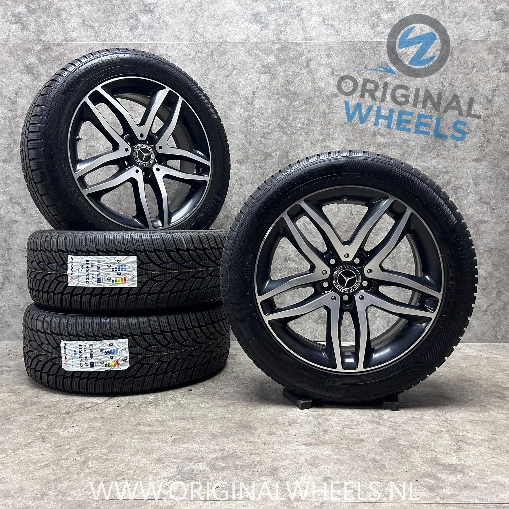 ✅ DIV 18 inch originele velgen + winterbanden Mercedes GLA, 18 inch, Gebruikt, -, -