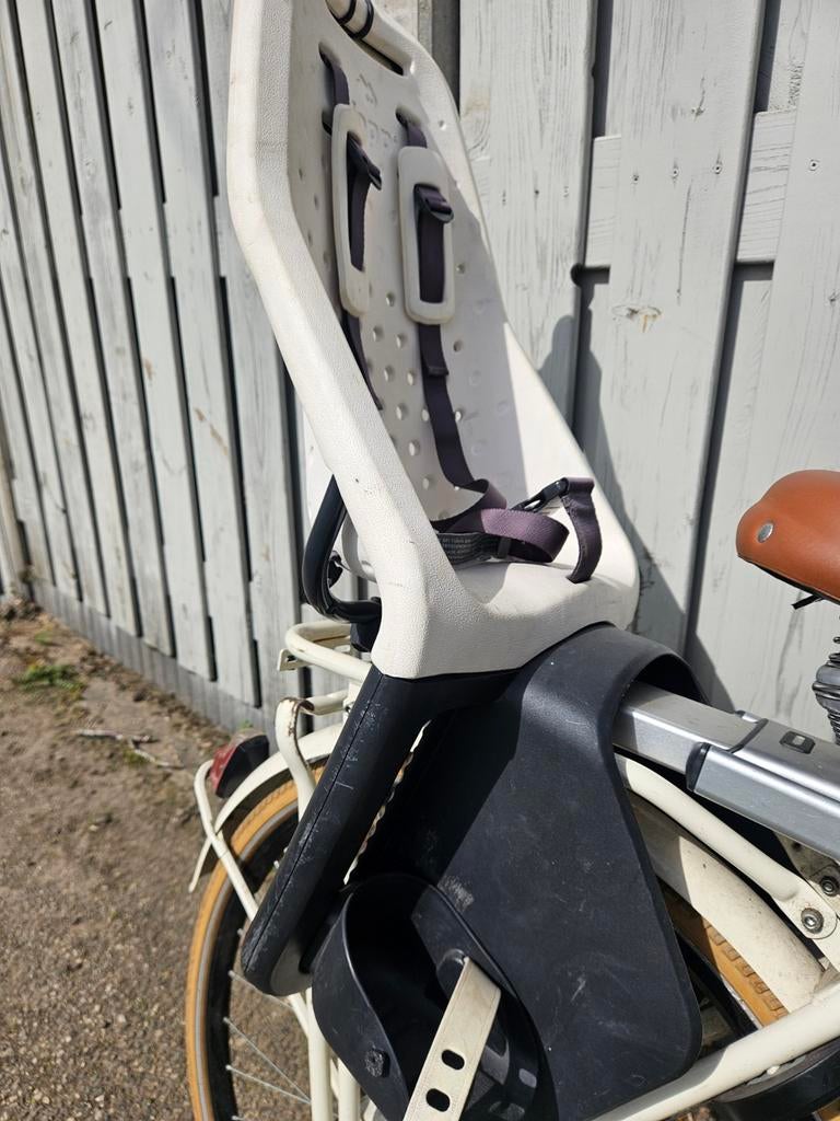 gmg yepp fietsstoeltje maxi zadelbuis wit, Ophalen, Gebruikt