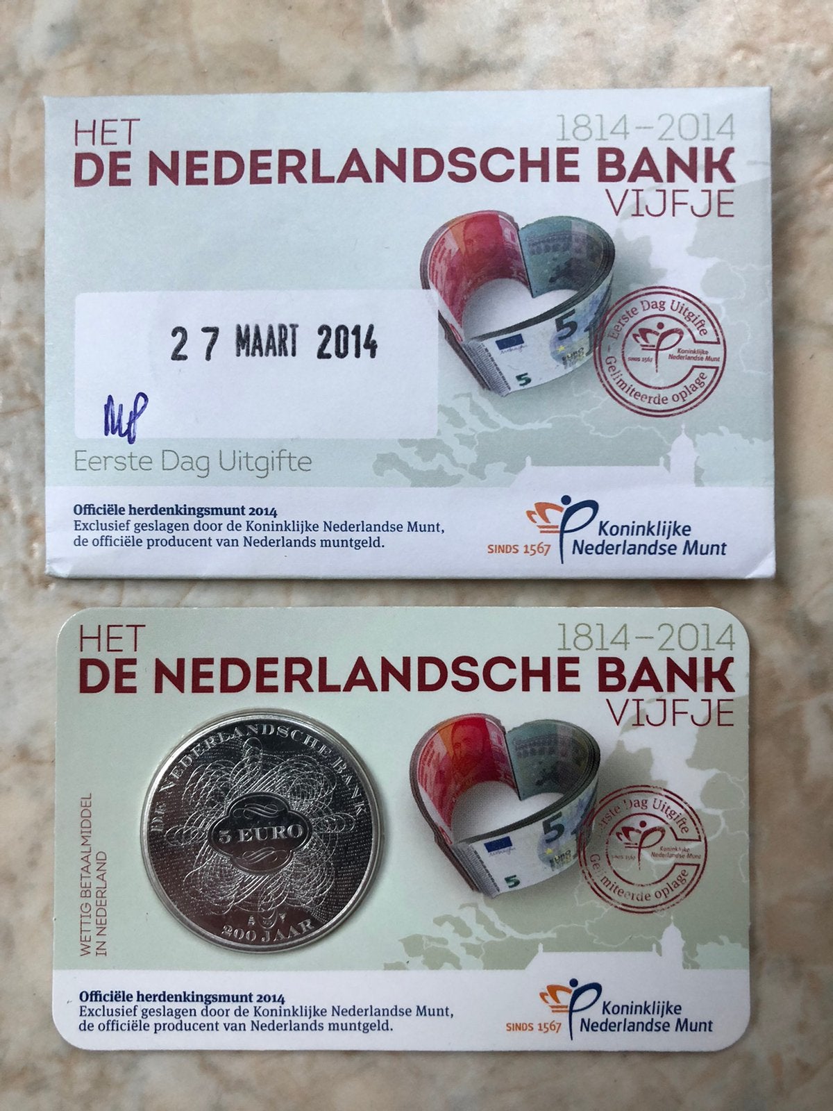 Het Nederlandsche Bank Vijfje,  nummer 1526., Postzegels en Munten, Munten | Nederland, Verzenden, Koningin Beatrix, Euro's, Losse munt