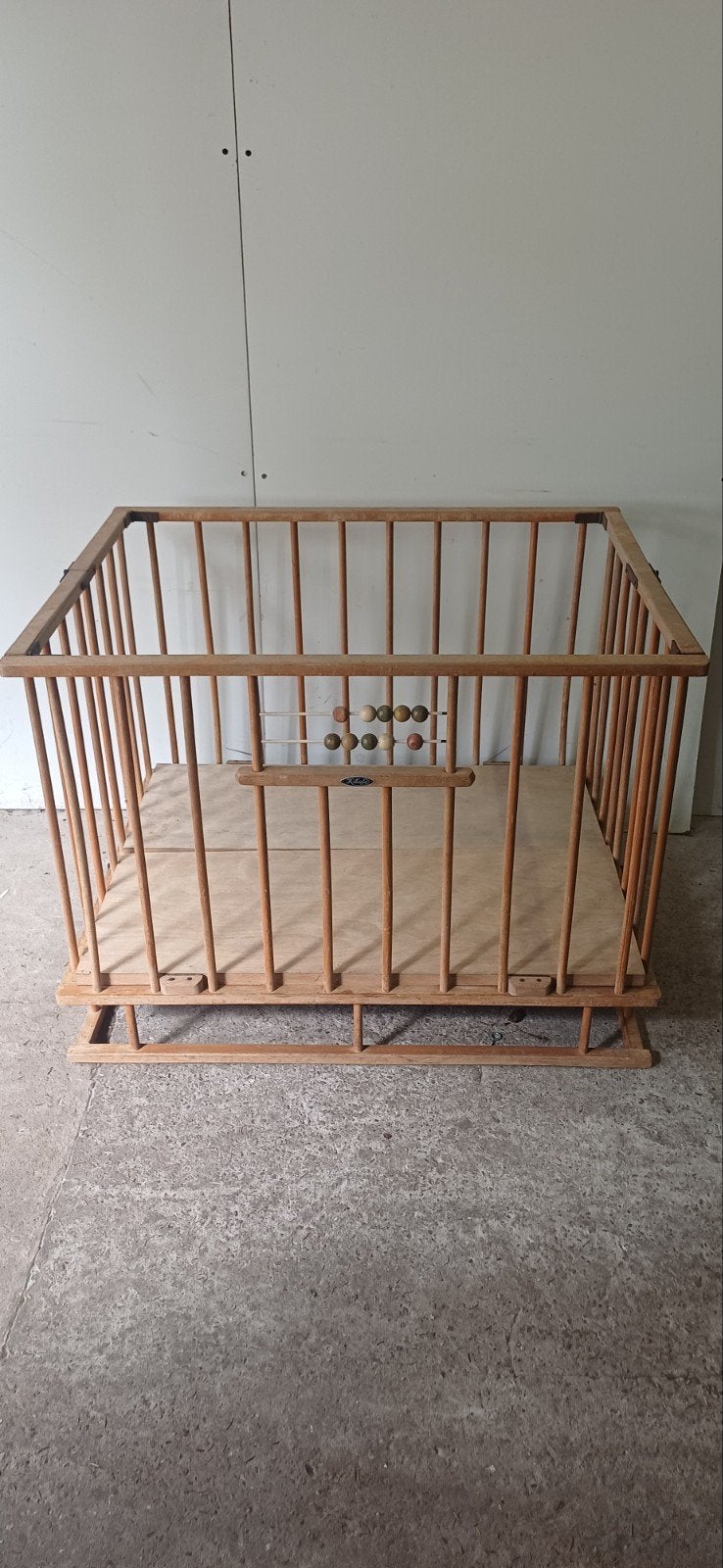Vintage houten baby box jaren 60, Kinderen en Baby's, Ophalen of Verzenden, Gebruikt