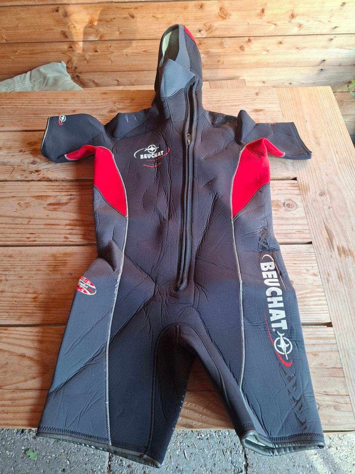 Beuchat Duik Shorty met Vaste Cap - Zo goed als nieuw, Ophalen, Wetsuit, Beuchat, Zo goed als nieuw