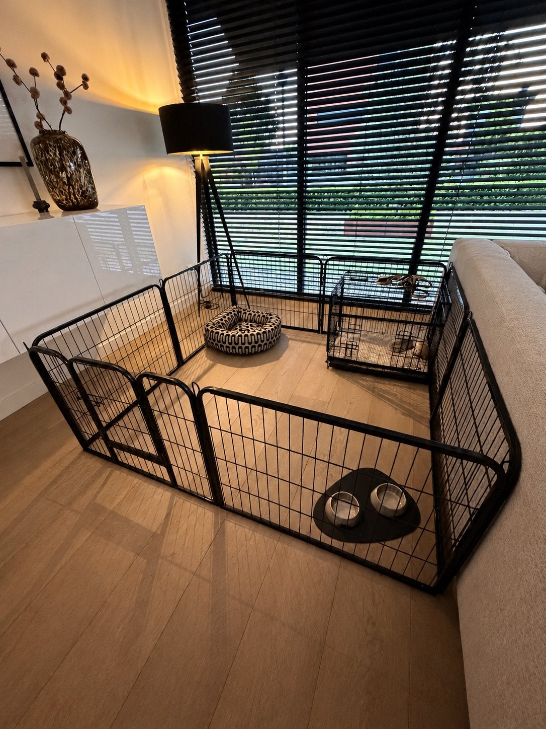 Puppyren met bench, Dieren en Toebehoren, Ophalen, Zo goed als nieuw