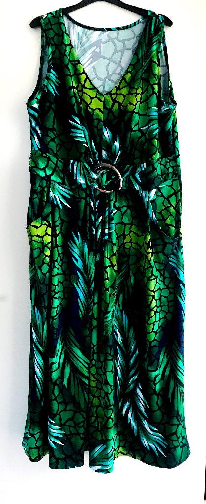 Mooie maxi jurk maat 48 - 50, Verzenden, Zo goed als nieuw, Maat 46/48 (XL) of groter, Onder de knie