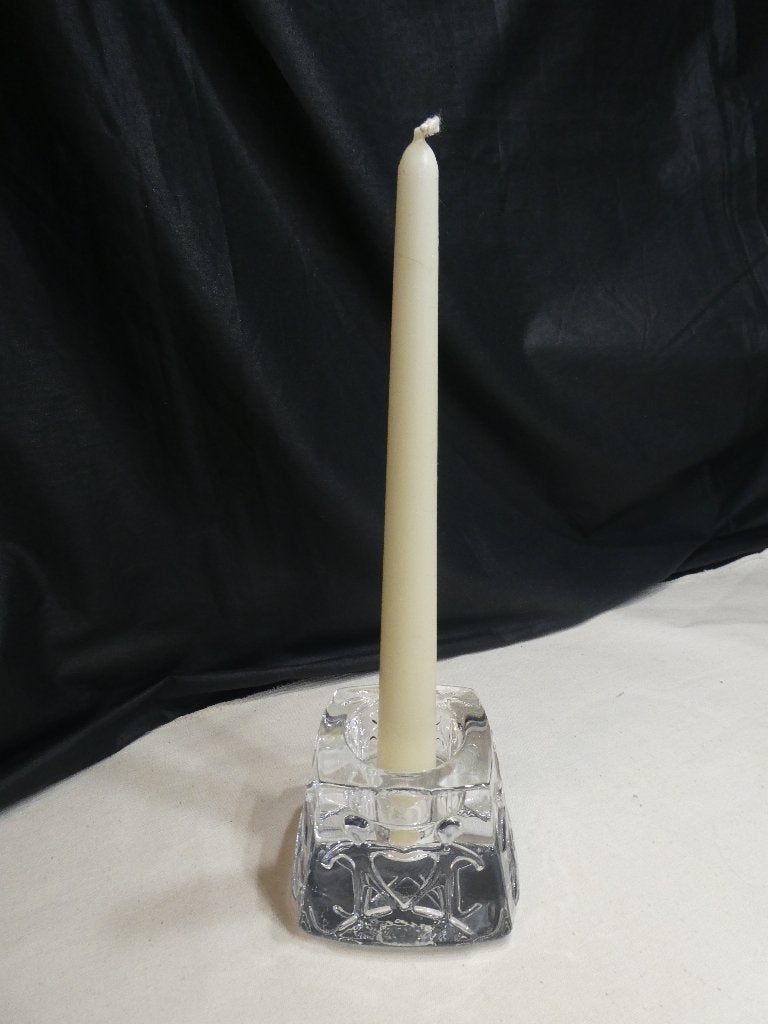 Vintage ORREFORS glazen kandelaar, Zweden, jaren 1960, 7 cm, Overige merken, Ophalen of Verzenden, Kandelaar