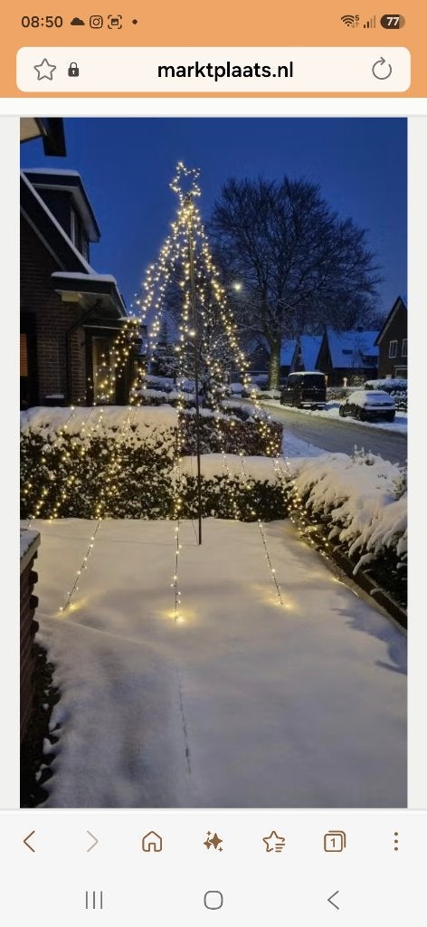 Grote mooie lampen kerstboom voor buiten, Ophalen, Zo goed als nieuw