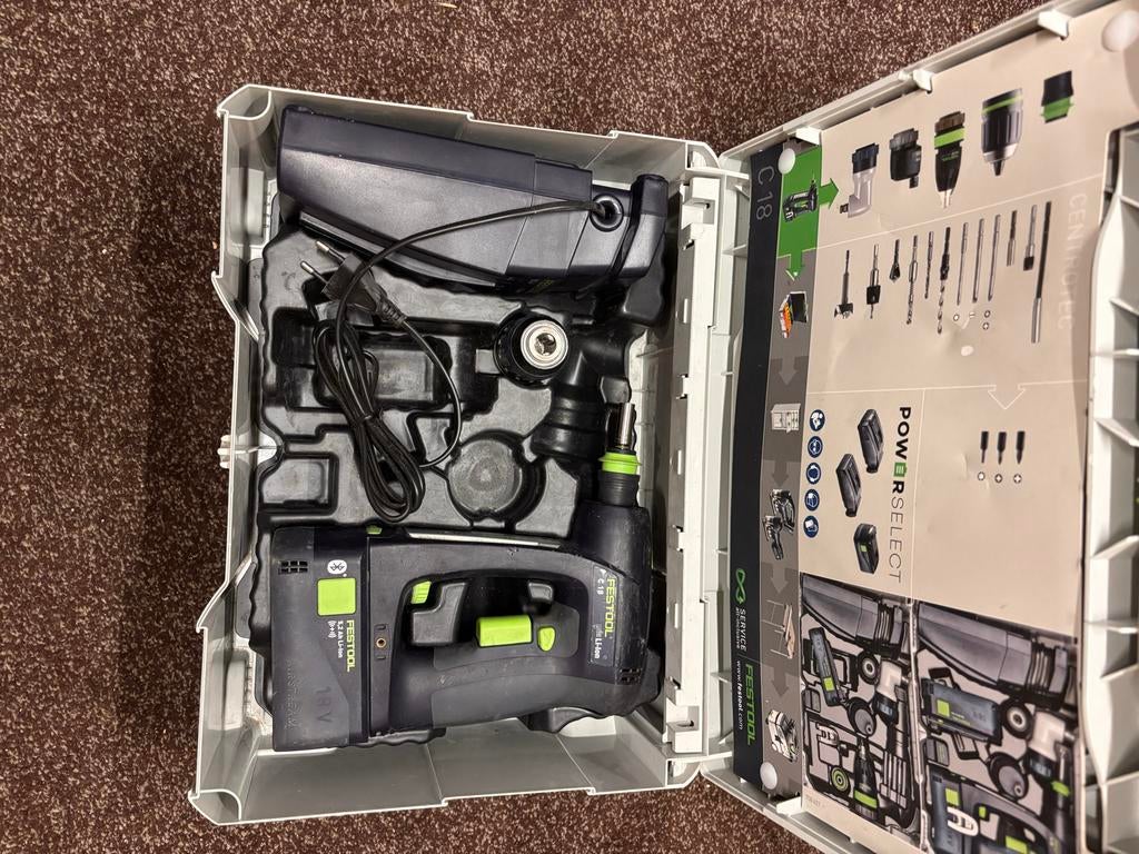 Festool C 18 Li-Ion Accuboormachine met Accu en Oplader, 600 watt of meer, Variabele snelheid, Ophalen of Verzenden, Zo goed als nieuw