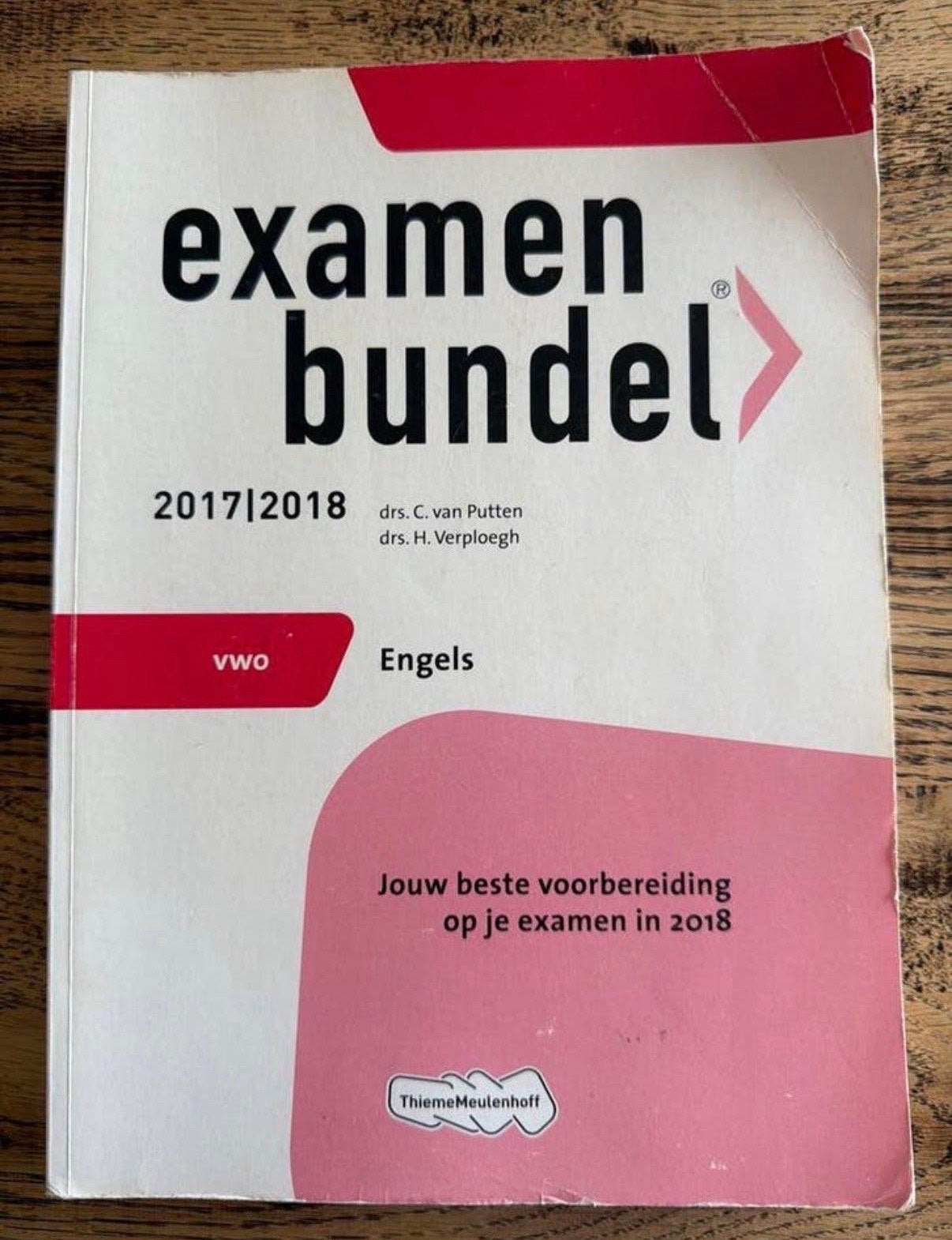 Examenbundel Engels VWO 2017/2018, Ophalen of Verzenden, Gelezen, VWO, Engels