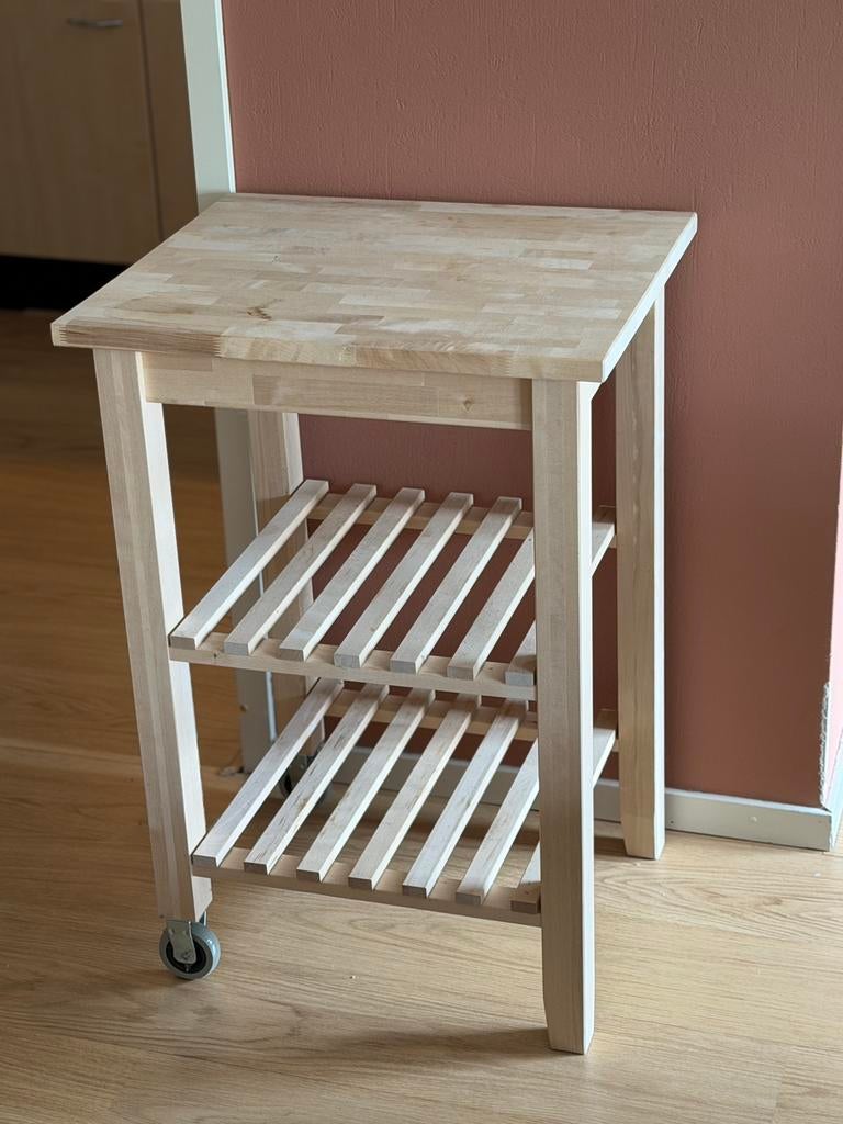 Roltafel / verrijdbaar keukenblok Ikea, Ophalen, Zo goed als nieuw, 50 tot 100 cm, Minder dan 100 cm