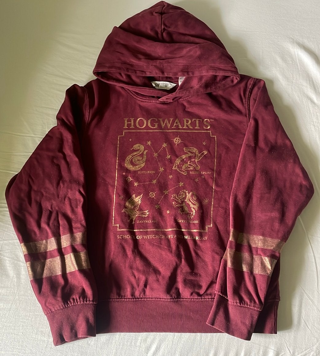 Harry Potter rode hoodie/trui, Ophalen, Gedragen, Rood