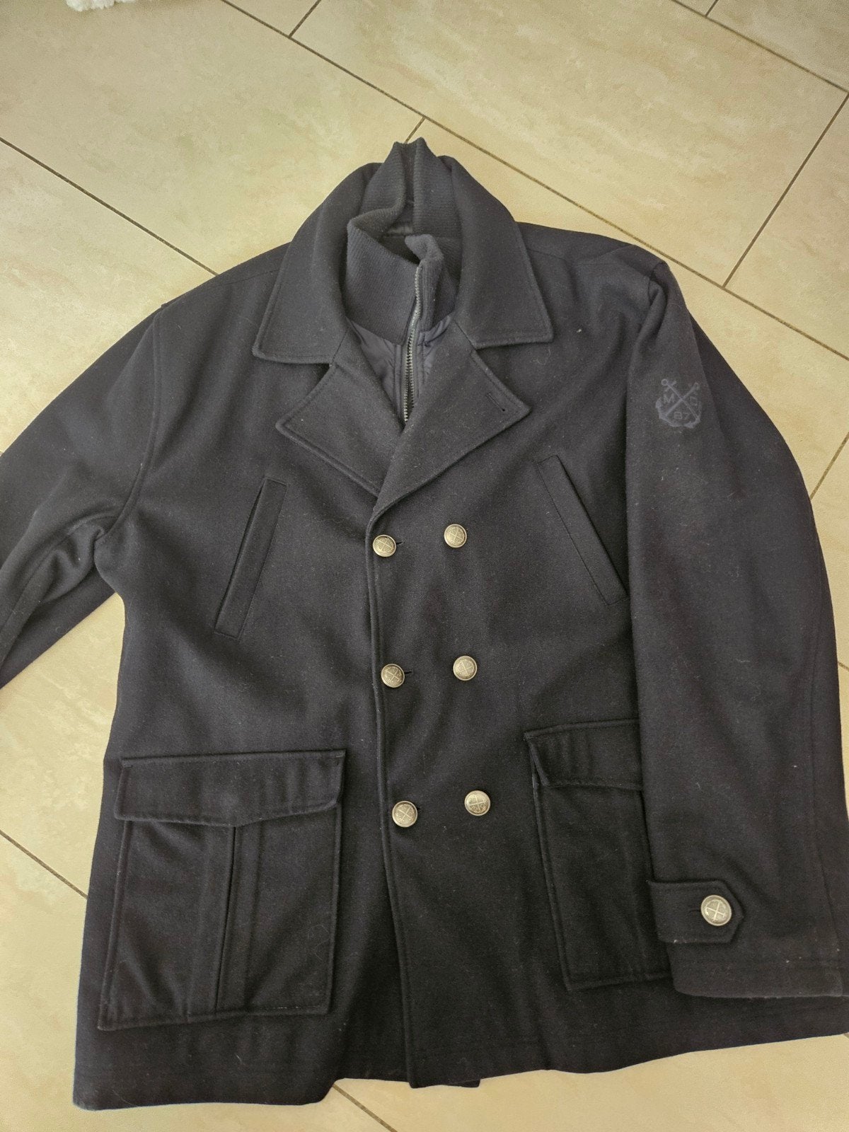 Marine Dept. Peacoat - Zwart, Maat XXXL, Kleding | Heren, Zwart, Overige maten, Ophalen of Verzenden, Zo goed als nieuw