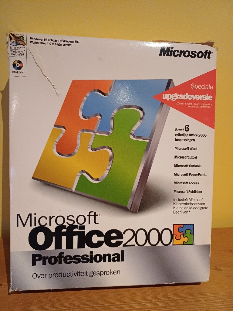 Microsoft Office 2000 Professional - Complete Pakket, Computers en Software, Ophalen of Verzenden, Gebruikt, Word, Windows