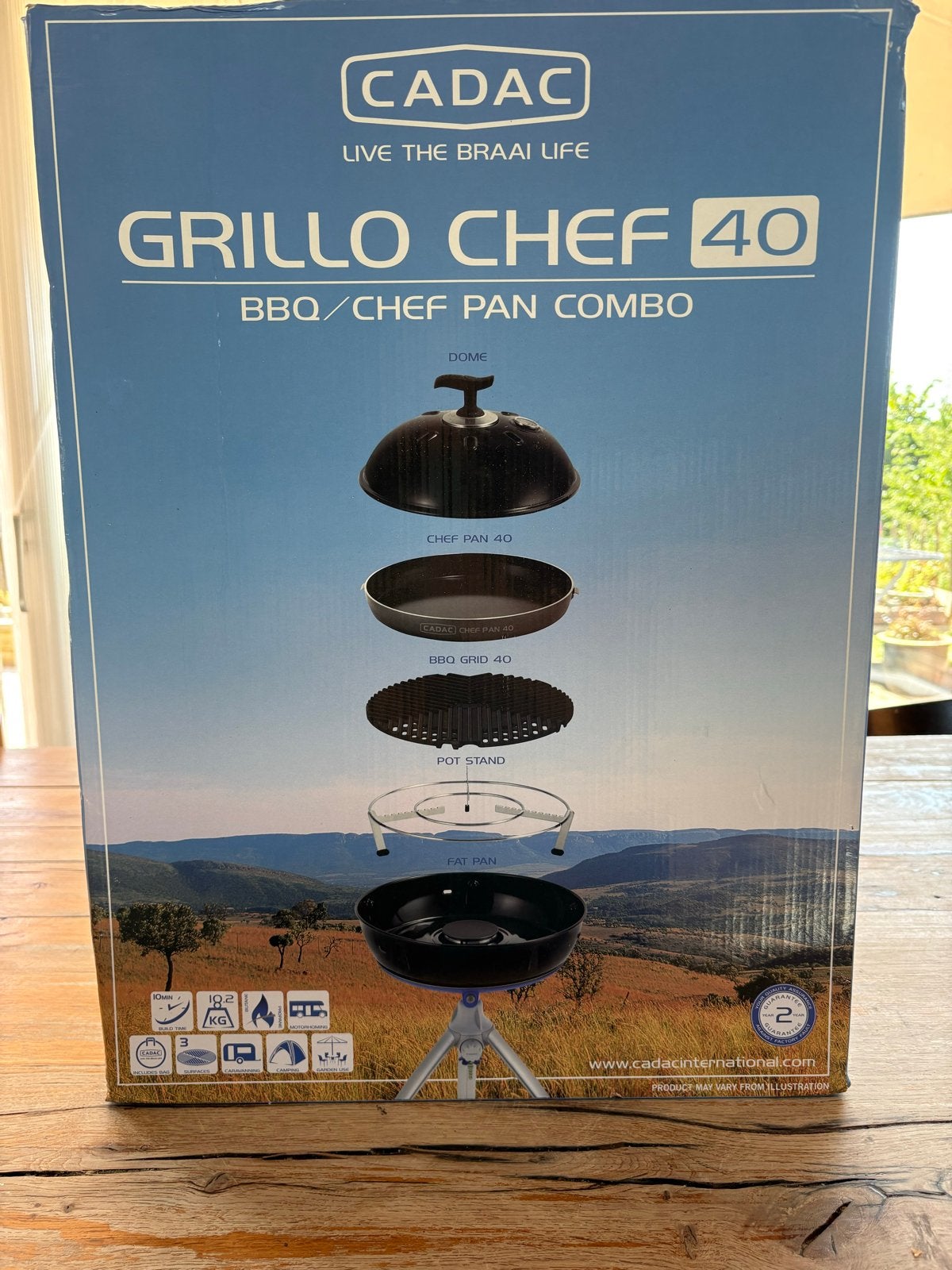 Cadac Grillo Chef 40 BBQ/Chef Pan Combo - Zo goed als nieuw, Ophalen, Zo goed als nieuw