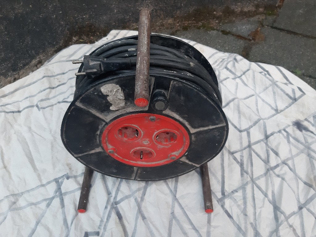 Kabelhaspel, IP 44 50 m, zwart,, Ophalen, Gebruikt, Kabelhaspel