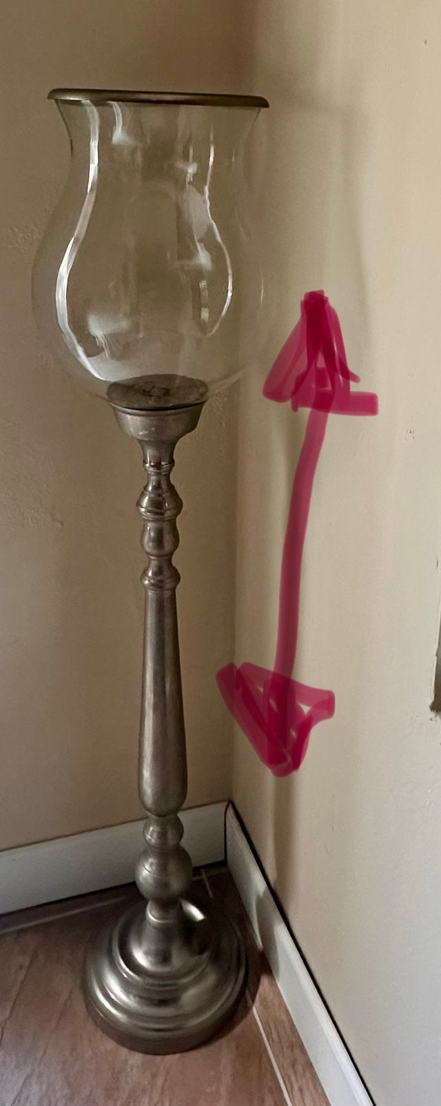 Supermooi Windlicht GROOT 132cm glas ophalen, Huis en Inrichting, Ophalen, Gebruikt