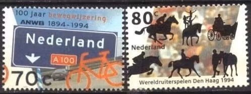Nederland 1994 - nvph 1616 -1617 - 100 jaar ANWB, Ophalen of Verzenden, Na 1940, Postfris