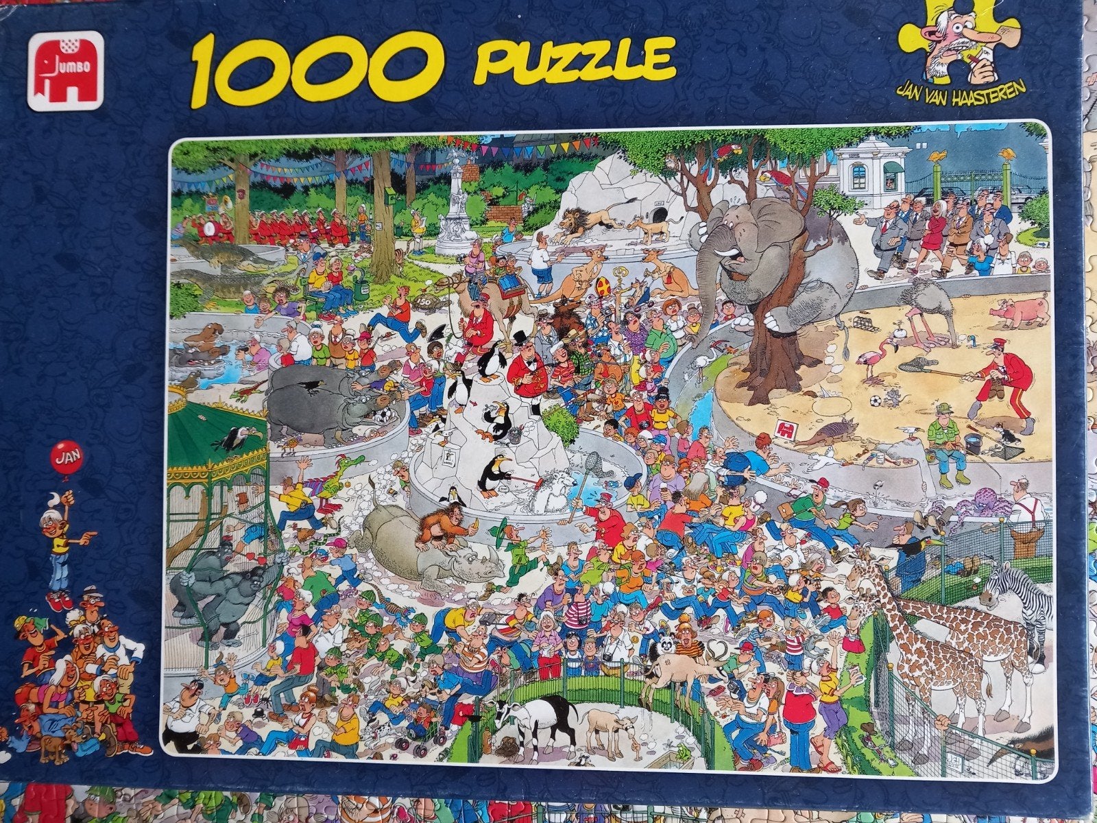 Jan van Haasteren "Dierentuin Artis." 1000 stukjes., Ophalen of Verzenden, 500 t/m 1500 stukjes, Gebruikt, Legpuzzel