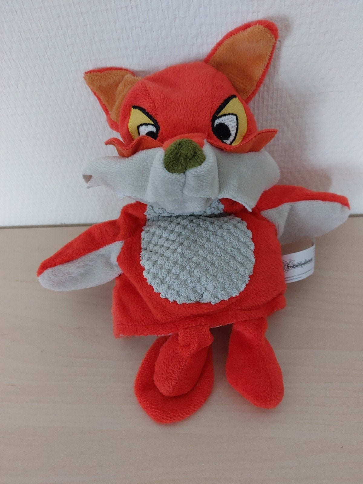 Fabeltjeskrant handpop  Lowieke de vos - schoon en heel, Ophalen, Oranje, Overige merken, Overige karakters