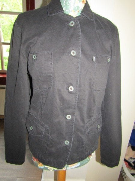 E354 Ralph Lauren Polo Jeans mt M jasje zwart, Maat 38/40 (M), Verzenden, Zwart, Zo goed als nieuw