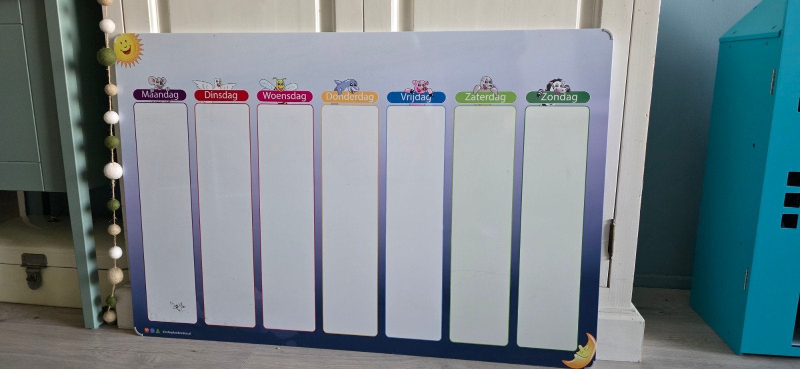 Weide Kinder planbord weekplanner zonder pictogrammen, Ophalen of Verzenden, Gebruikt