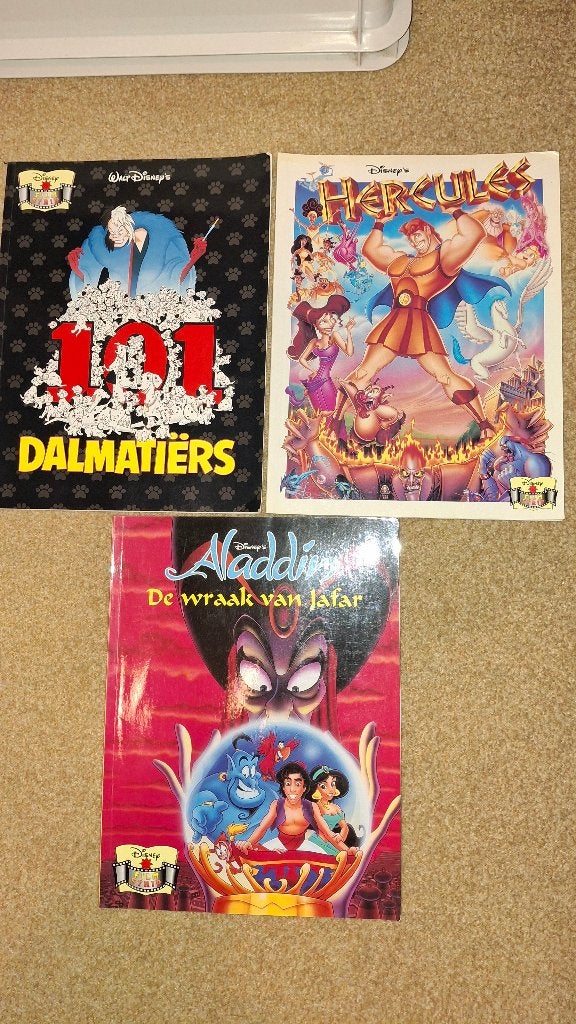 Disney stripboeken: 101 Dalmatiërs, Hercules, Aladdin, Gelezen, Walt Disney, Ophalen of Verzenden, Meerdere stripboeken