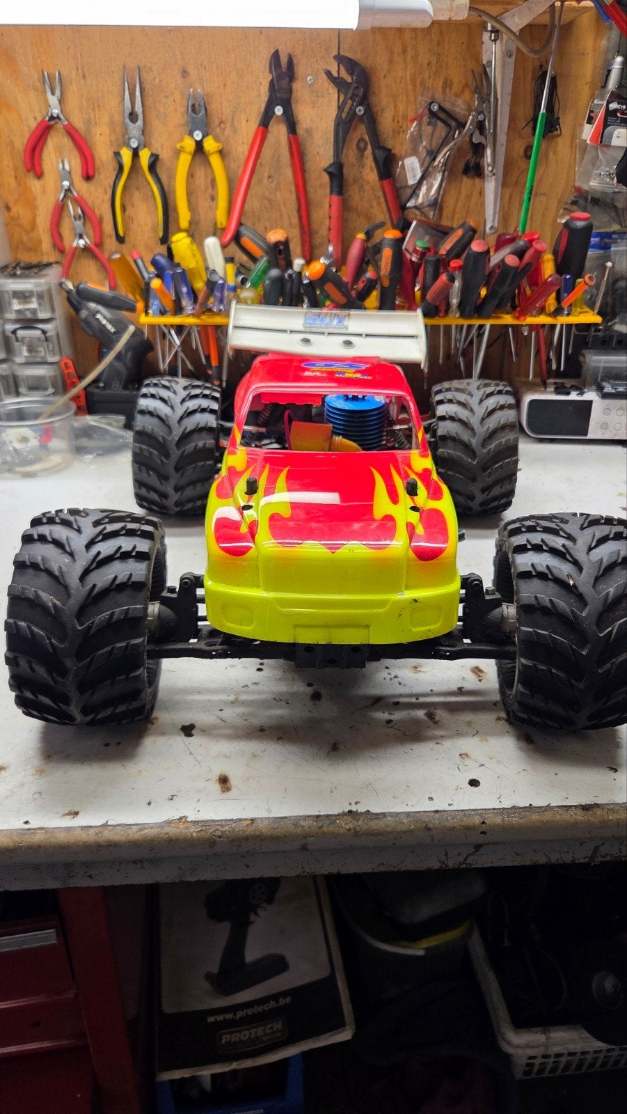 te koop mooie  gs racing, Gebruikt, Auto offroad, Ophalen of Verzenden, Schaal 1:8