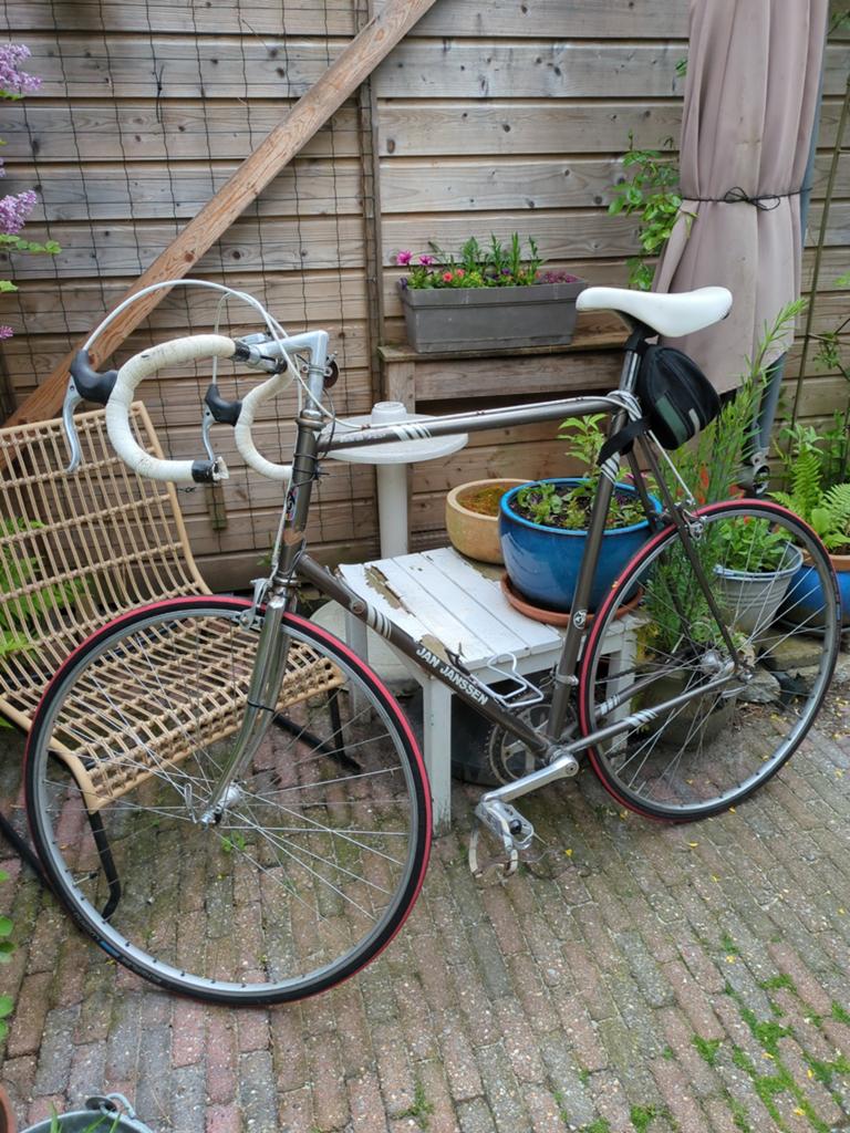 Vintage Jan Janssen Tour de France racefiets, Gebruikt, Staal, 53 tot 57 cm, Ophalen