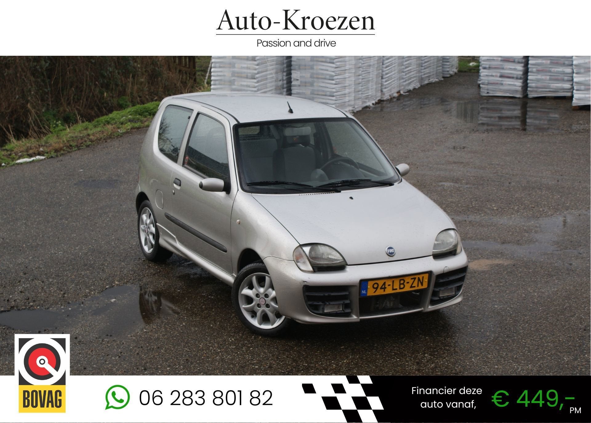 Fiat Seicento 1.1 Sporting, Auto's, Fiat, Bedrijf, Te koop, Seicento, Centrale vergrendeling, Elektrische ramen, Lichtmetalen velgen