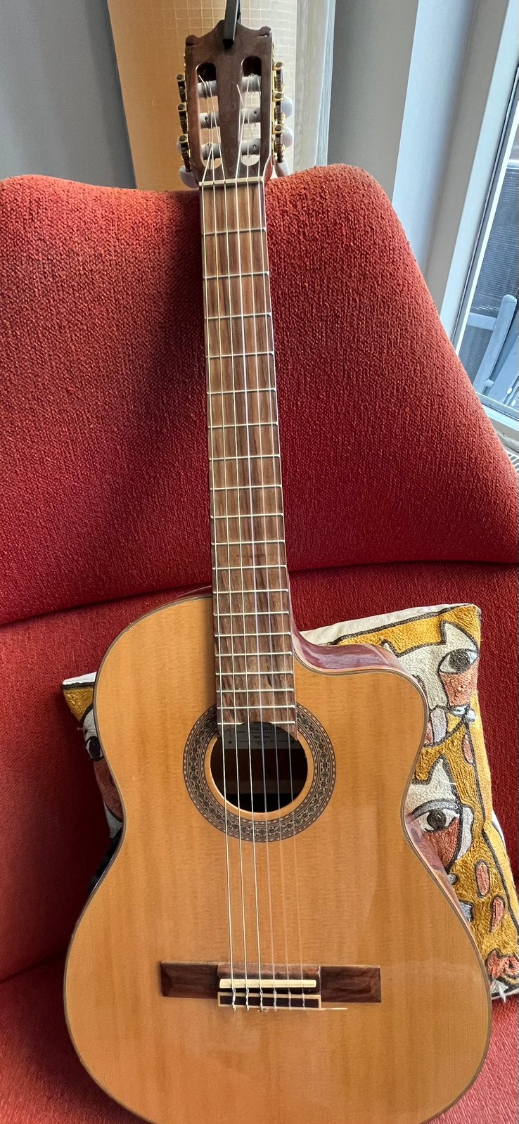Salvador Ibanez G200ECE-NT Klassieke Gitaar met Element, Ophalen, Gebruikt, Klassieke of Spaanse gitaar, Met (piezo-)element