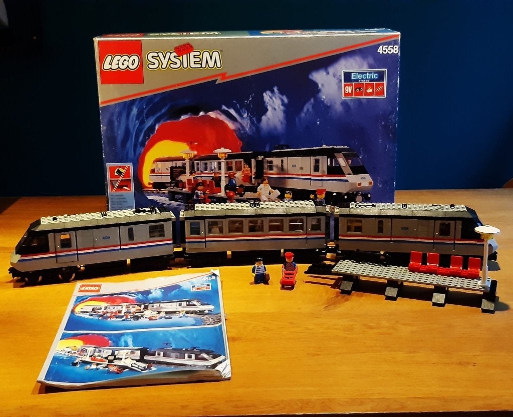 Lego System Treinen + overgang: 4558, 4564, 4539 compleet, Ophalen, City, Lego, Inclusief doos