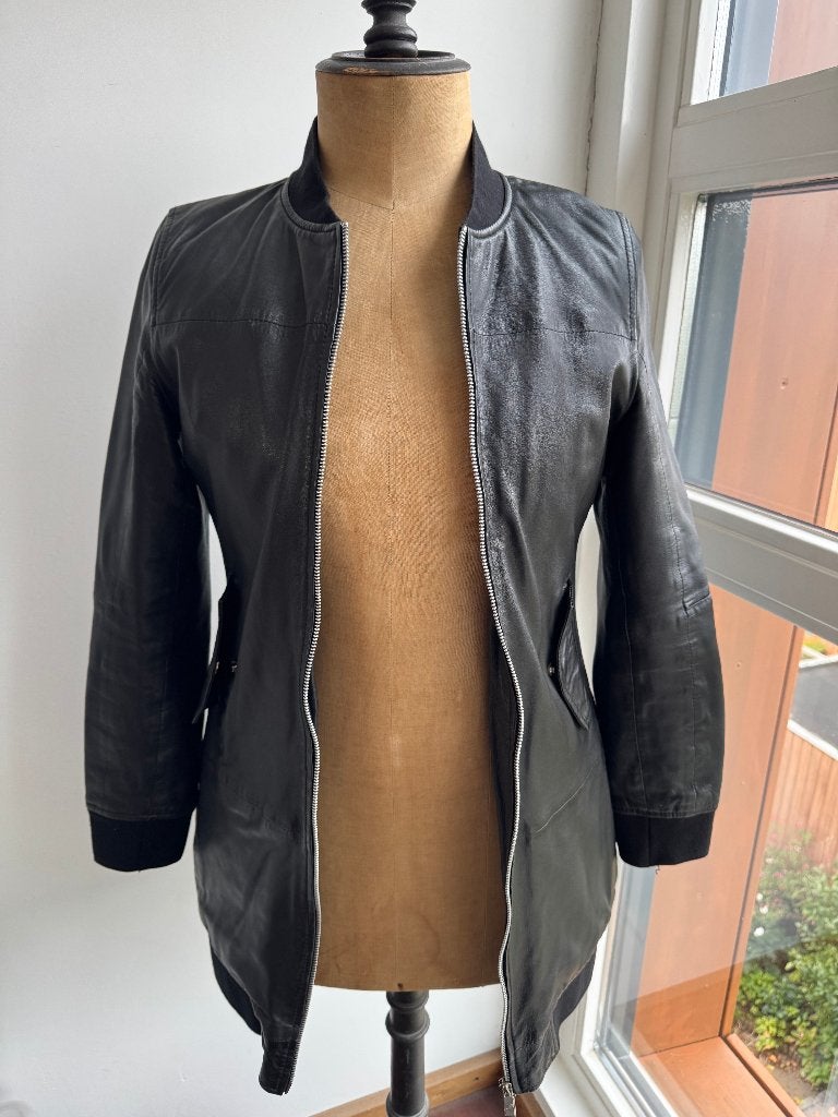 Goosecraft leren jas maat S, Kleding | Dames, Maat 38/40 (M), Goosecraft, Zwart, Ophalen of Verzenden