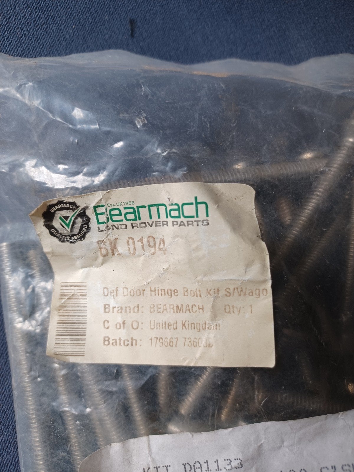 Bearmach Land Rover Defender Deur Scharnier Bout Kit, Ophalen of Verzenden, Nieuw, Land Rover