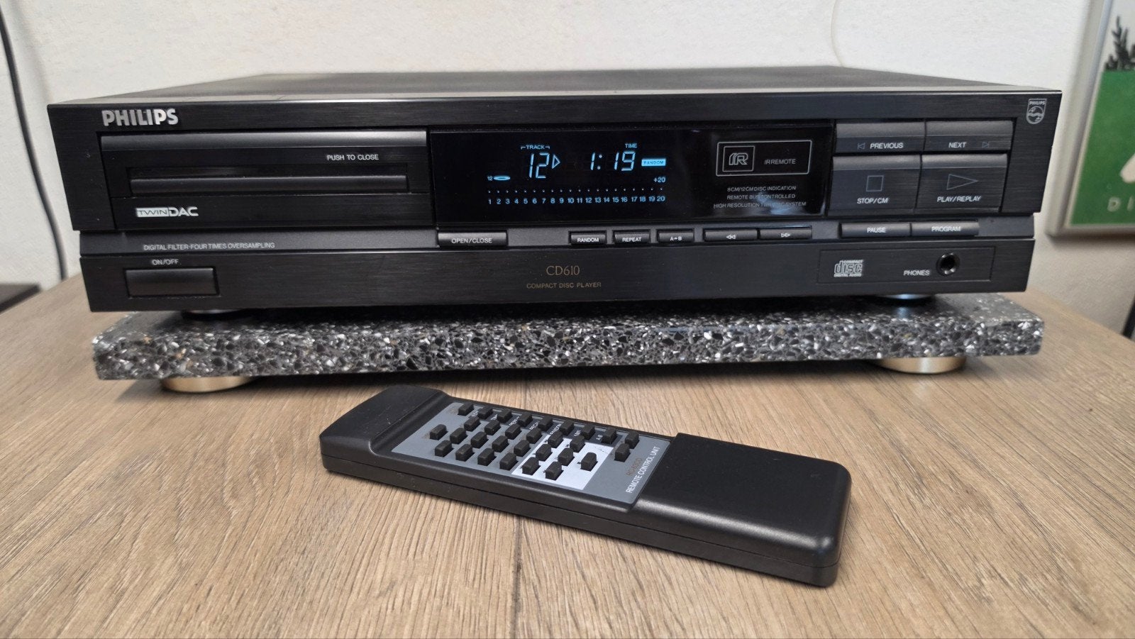 philips CD610 TwinDac CD speler + afstandsbediening, Philips, Gebruikt, Info@philips.com, Ophalen of Verzenden